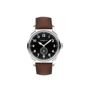 MONTBLANC OROLOGIO ROTONDO IN ACCIAIO PREGIATO 1858 ref. 115073