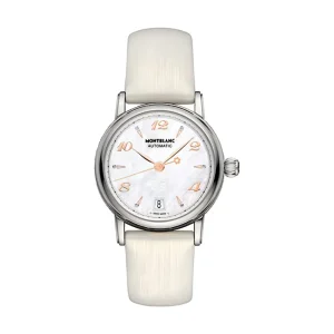 MONTBLANC OROLOGIO ROTONDO IN ACCIAIO PREGIATO STAR LADY ref. 107119