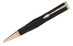 MONTBLANC PENNA A SFERA IN RESINA PREGIATA NERA OPACA WRITERS EDITION ref. 117878