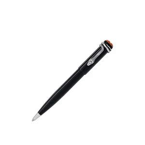 MONTBLANC PENNA A SFERA IN RESINA PREGIATA NERA HERITAGE ref. 114724