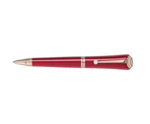 MONTBLANC PENNA A SFERA IN RESINA PREGIATA ROSSA MUSE ref. 116068