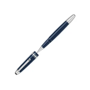 MONTBLANC PENNA ROLLER IN RESINA PREGIATA BLU E ACCIAIO MEISTERSTÜCK ref. 126201