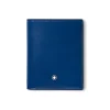 MONTBLANC PORTAFOGLIO COMPATTO IN PELLE BLU MEISTERSTUCK ref. 129678