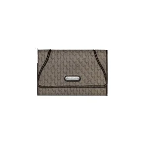 MONTBLANC PORTAFOGLIO IN PELLE MARRONE E TESSUTO MOCHA NIGHTFLIGHT LADIES ref. 107838