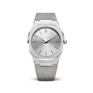 D1 MILANO ULTRA THIN CASSA 38 ACCIAIO CINT CAMOSCIO GRIGIO CARRARA