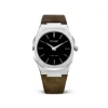 D1 MILANO ULTRA THIN CASSA 40 ACCIAIO CINT CAMOSCIO MARRONE SIENA