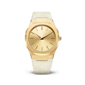 D1 MILANO ULTRA THIN CASSA 38 ORO CINT CAMOSCIO CREMA LIPARI