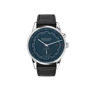 NOMOS GLASHUTTE Zürich world time midnight blue